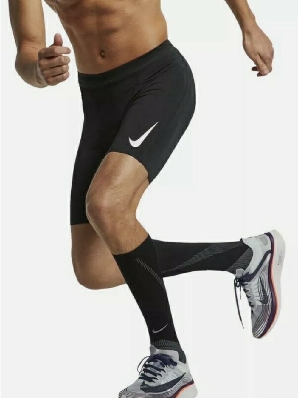 Nike Aeroswift 1/2 Half Tight Running Racing Black